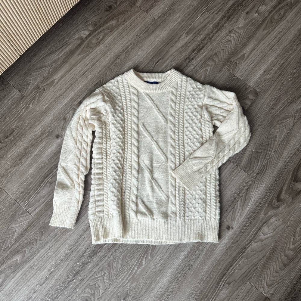 Cream Cable Knit Sweater